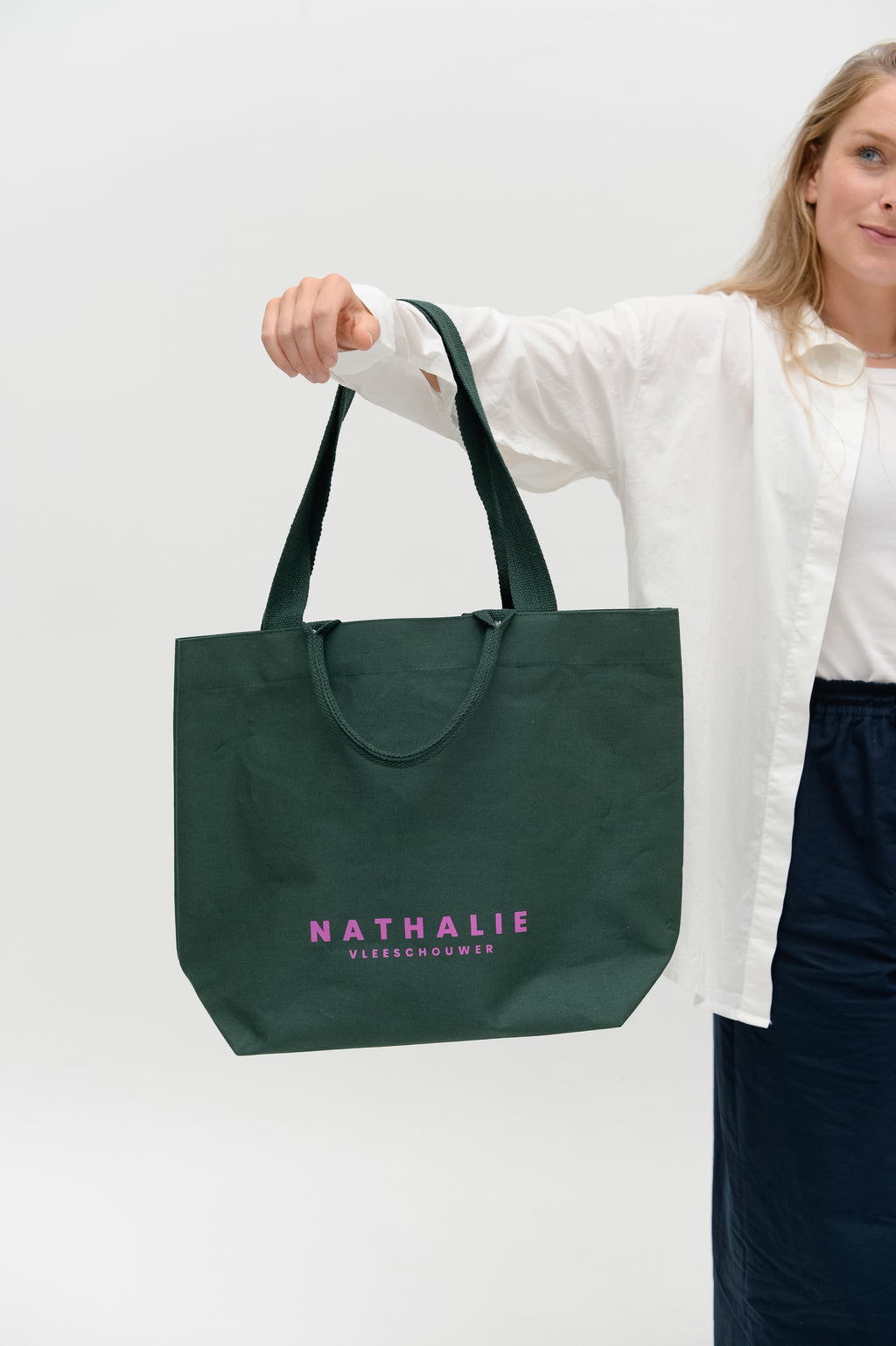 XL shopper in bottle green