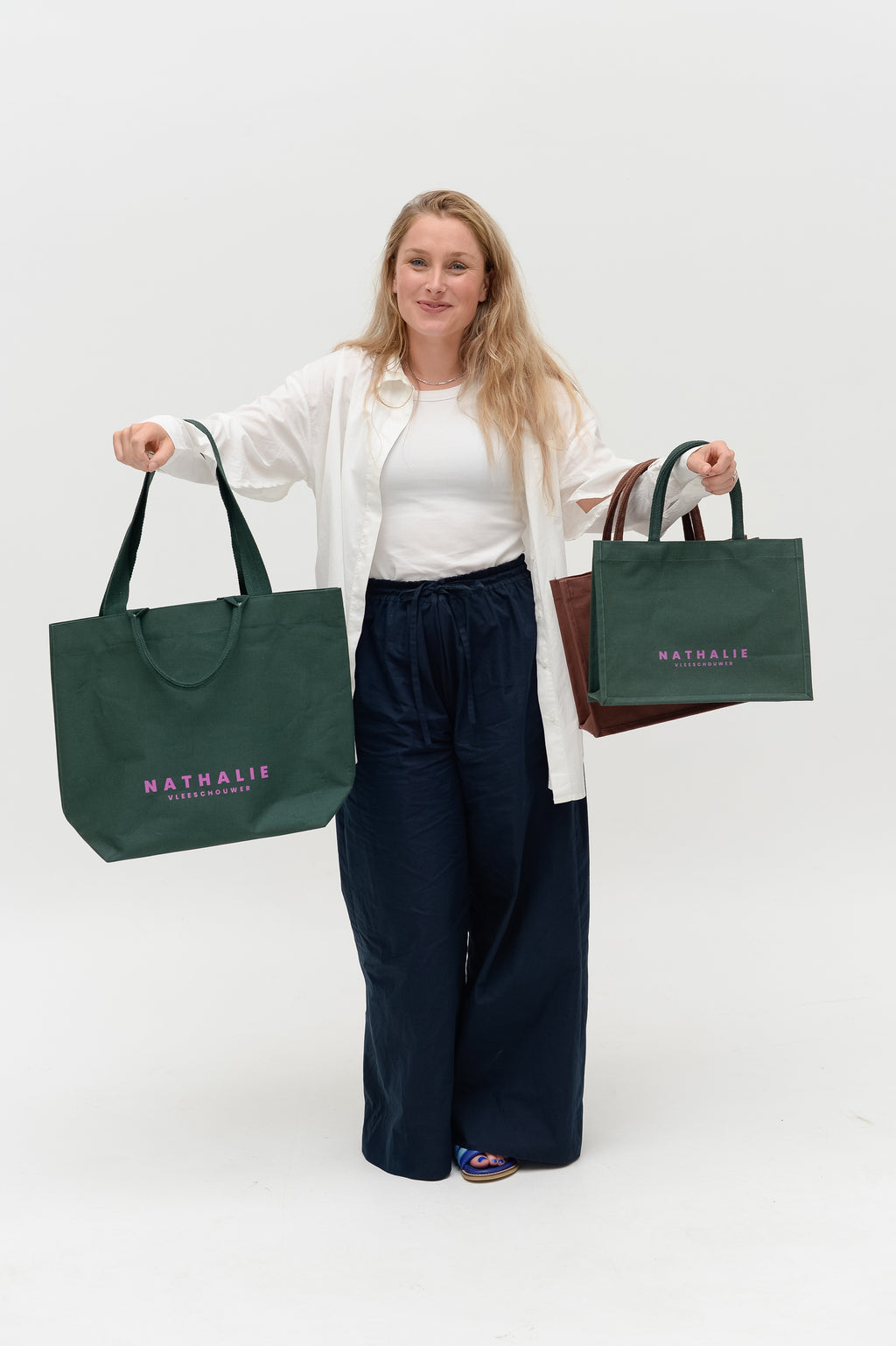 XL shopper in bottle green