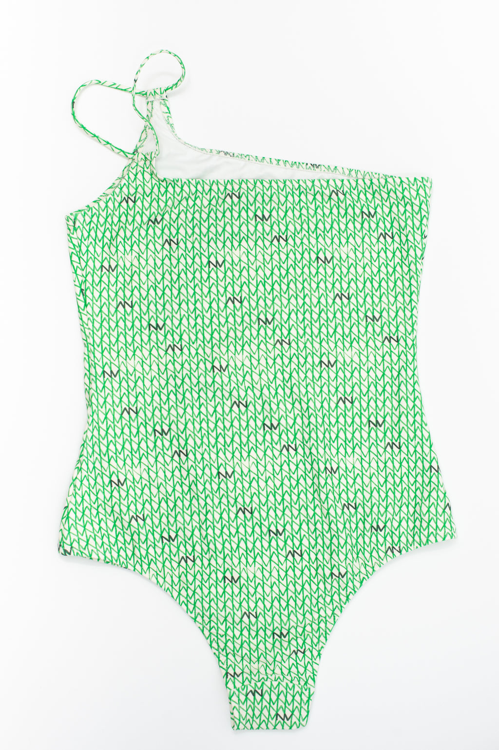 Groen asymmetrisch badpak