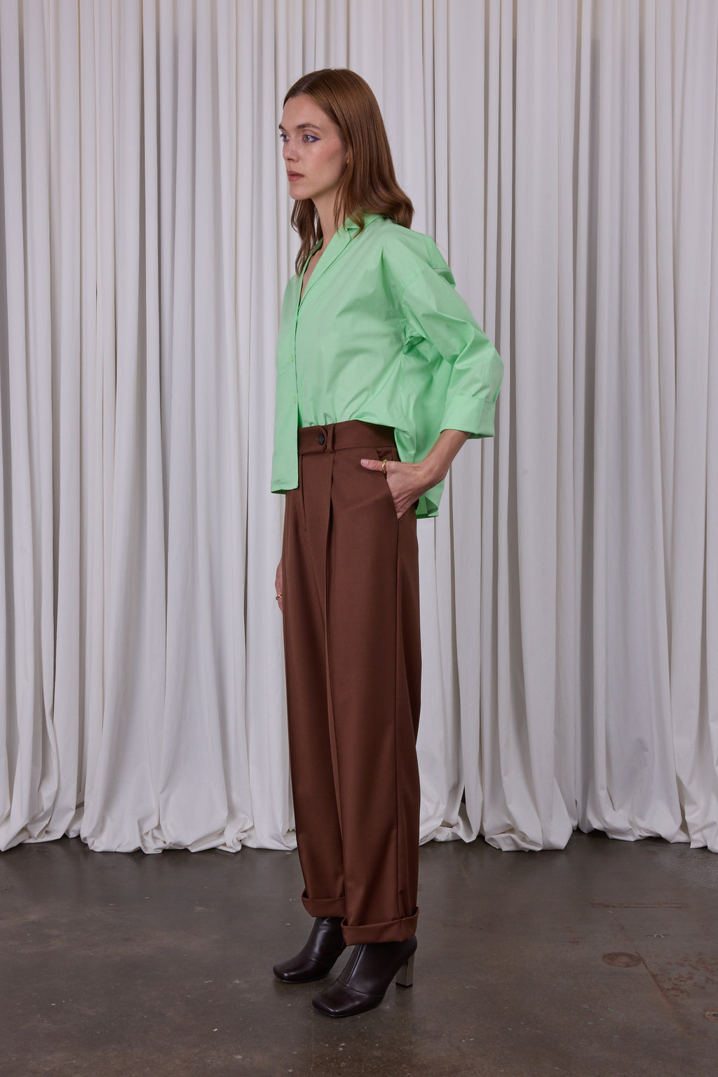 Enzo coco brown trousers