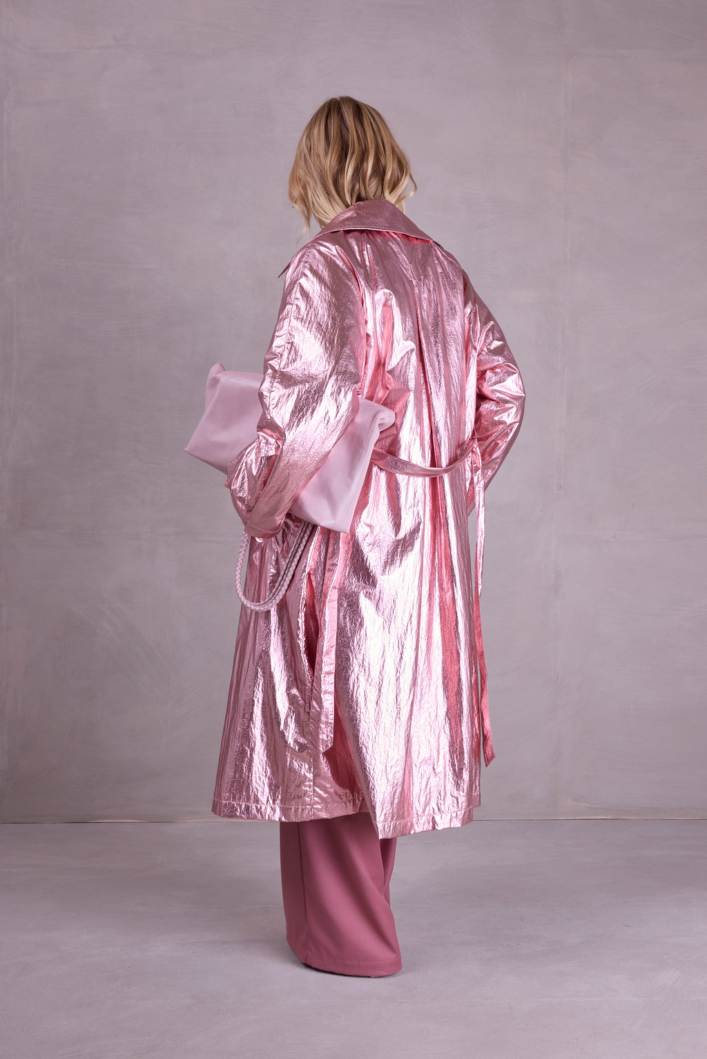 Ferdi pink trench coat