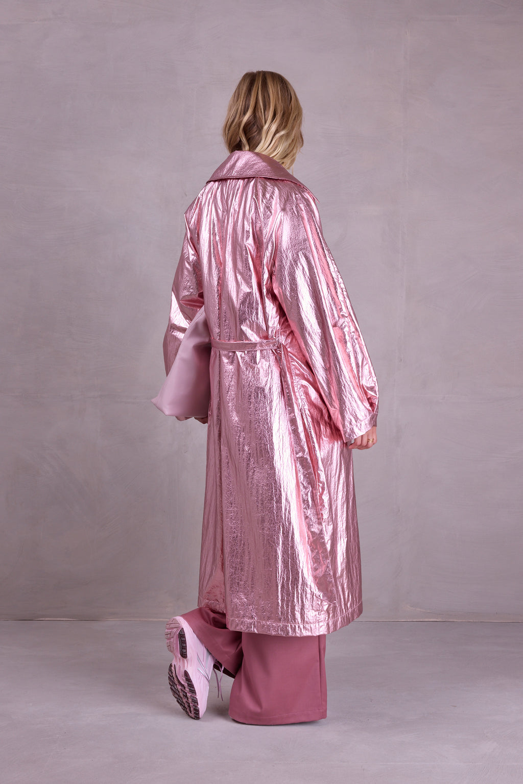 Ferdi pink trench coat