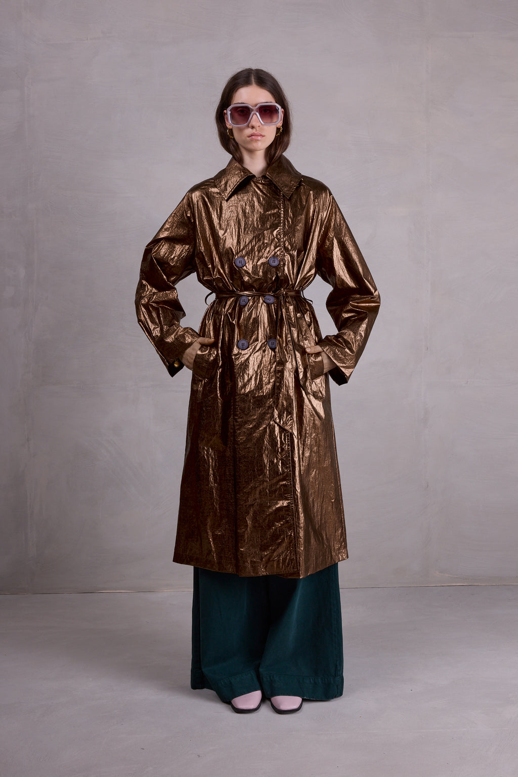 Ferdi copper trench coat