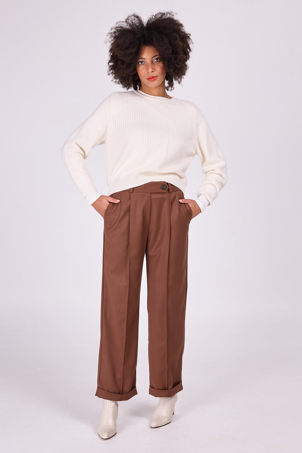 Enzo coco brown trousers