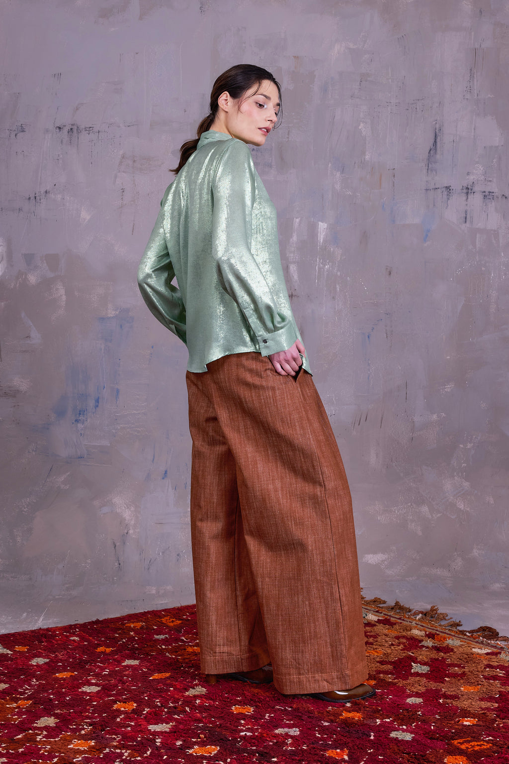 Godelieve shirt in glossy mint