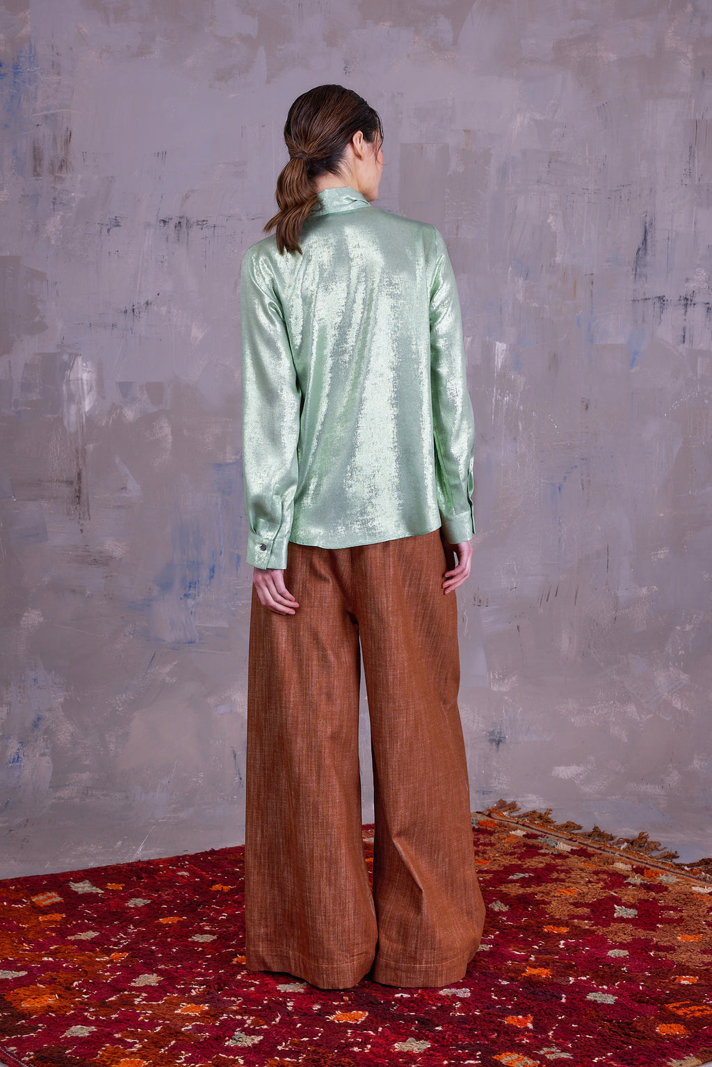 Godelieve shirt in glossy mint