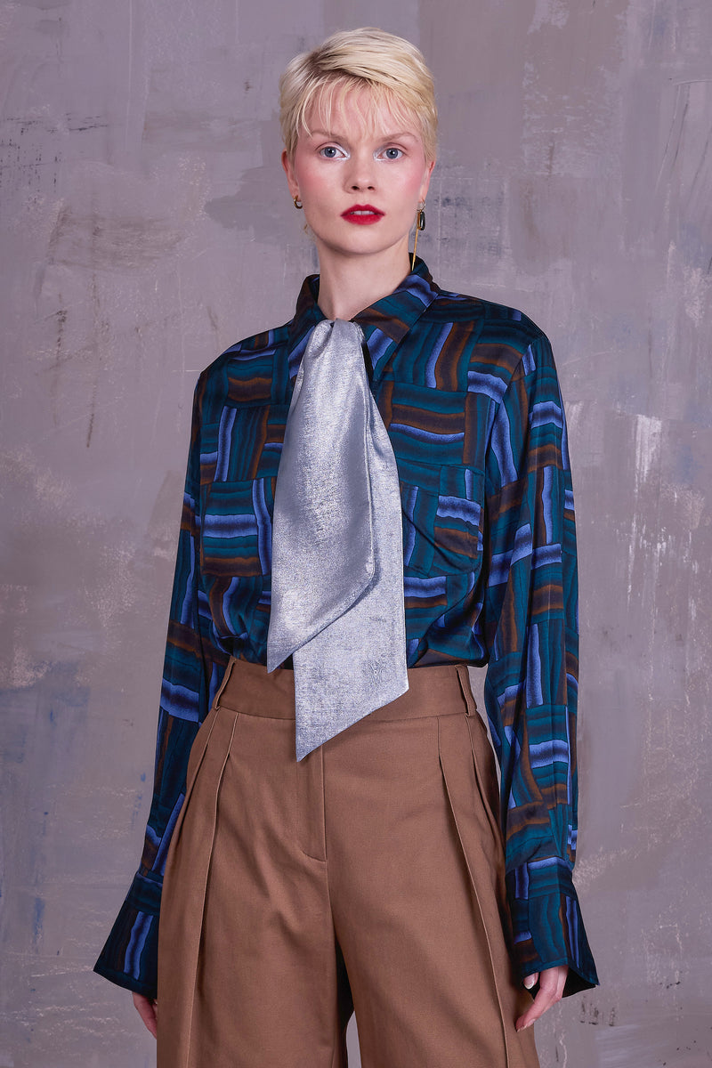 Filou hemd in deepsea blue wovens