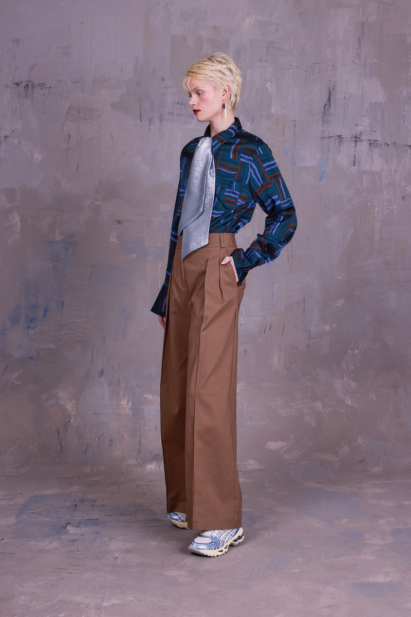 Filou hemd in deepsea blue wovens