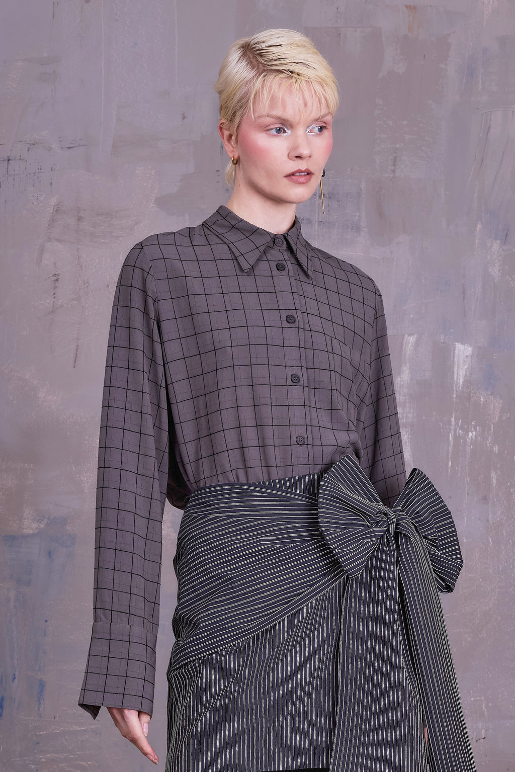 Filou hemd in grey black checks