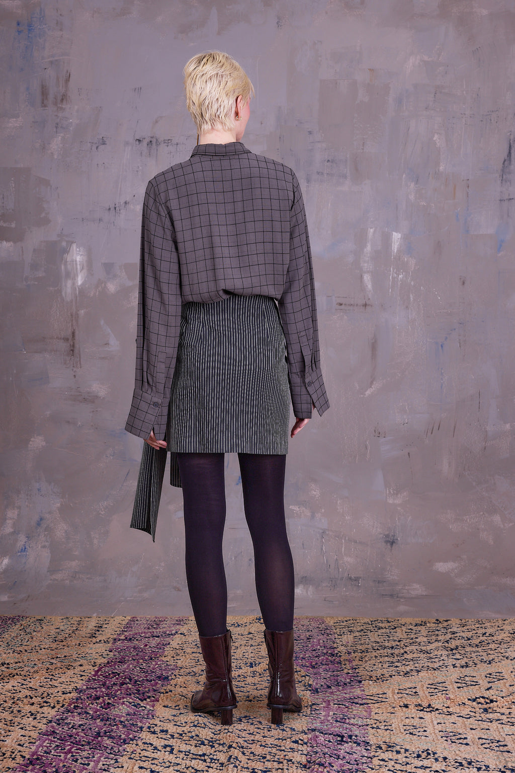 Filou hemd in grey black checks