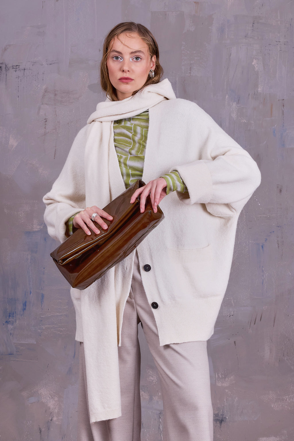 Anna T-shirt in lemon grass wovens
