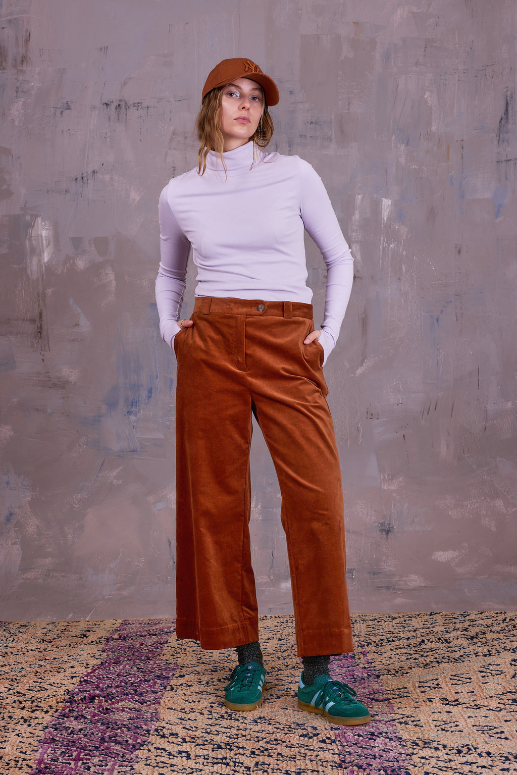 Gisely turtleneck T-shirt in orchid hush