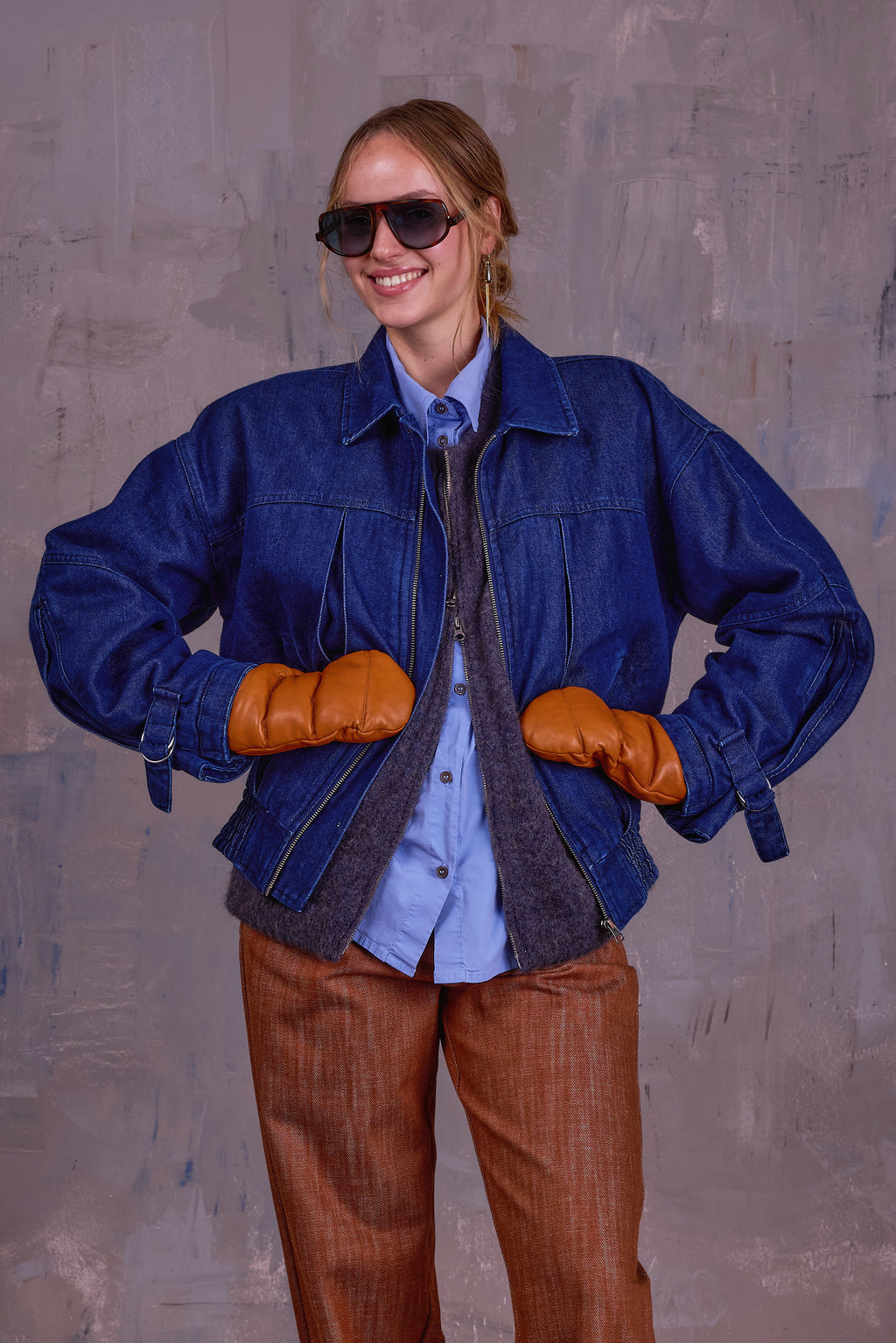 Gregory denim bomber jacket