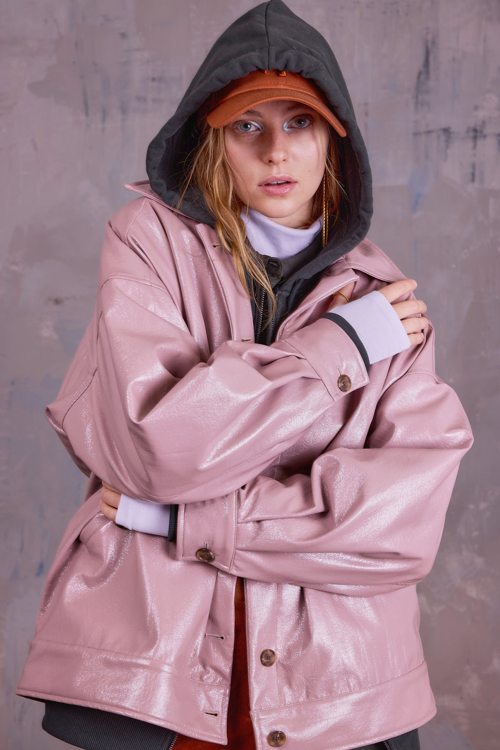 Gerrit jacket in blossom faux leather