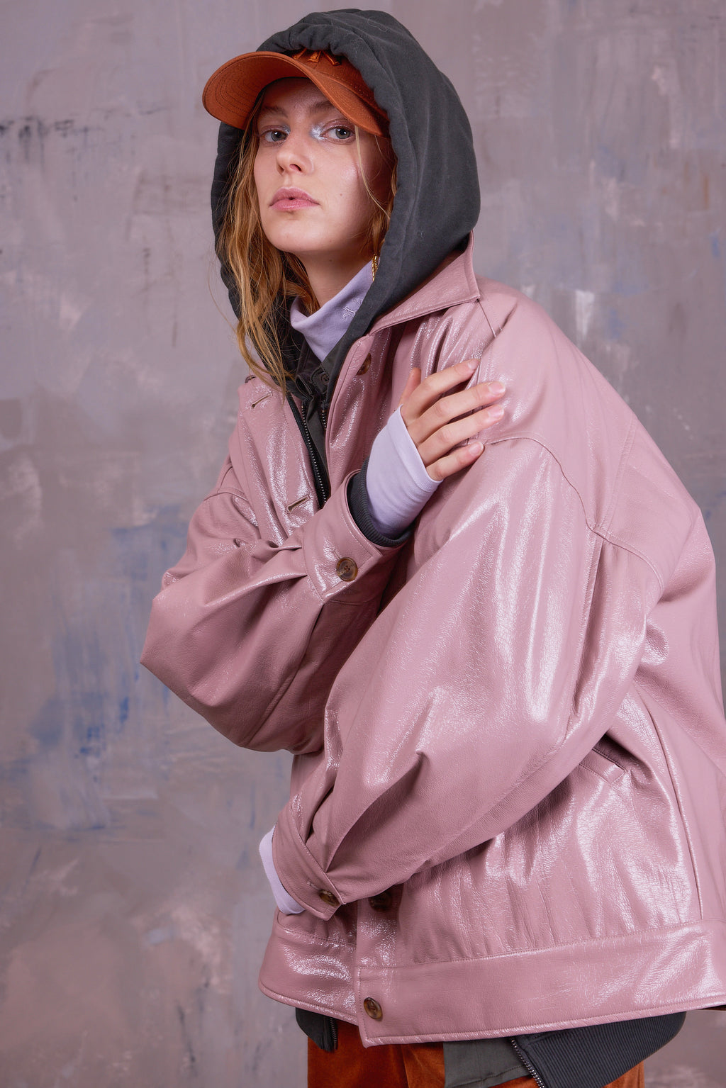 Gerrit jacket in blossom faux leather