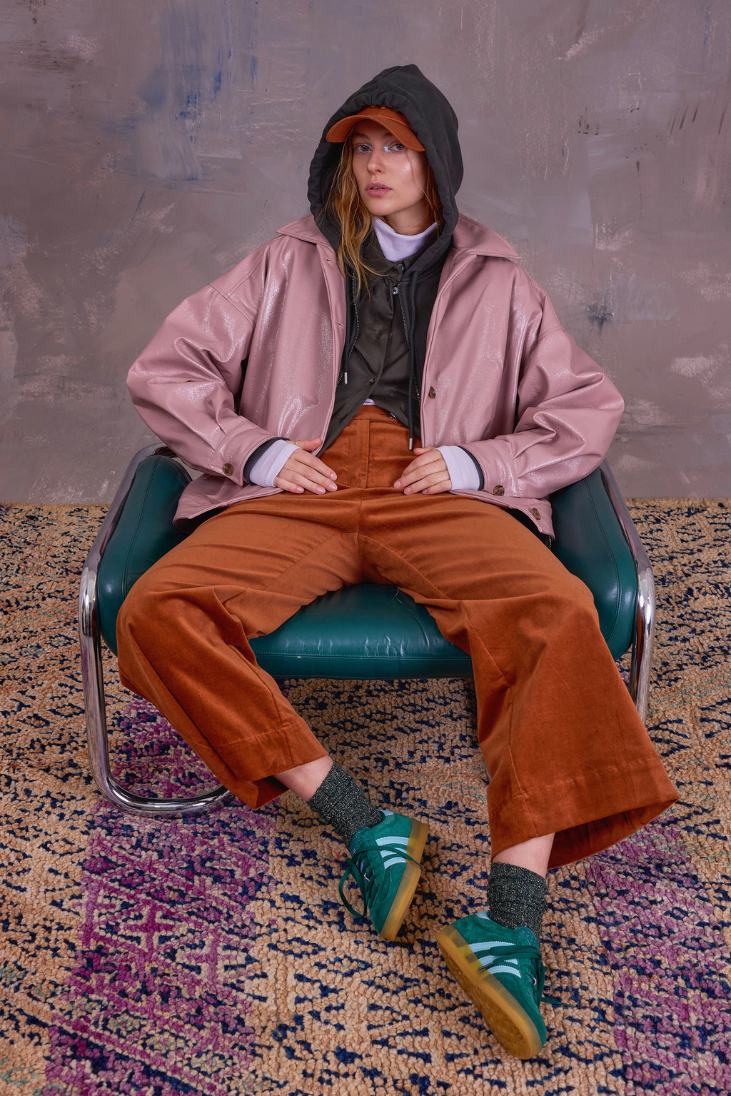 Gerrit jacket in blossom faux leather