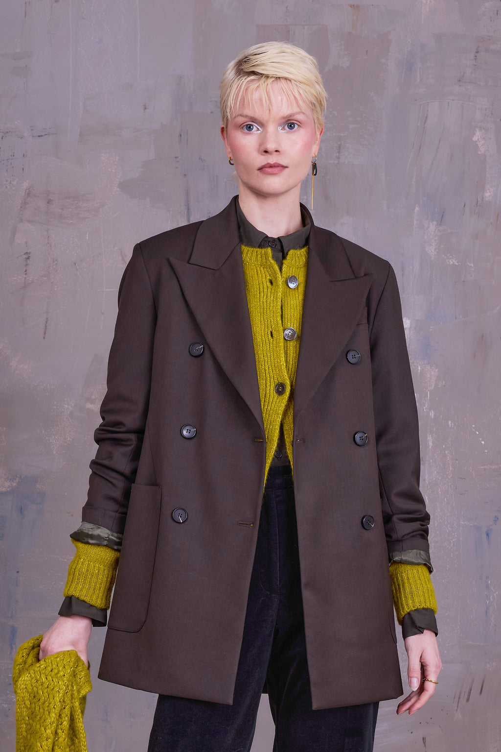 Glenn blazer in black olive