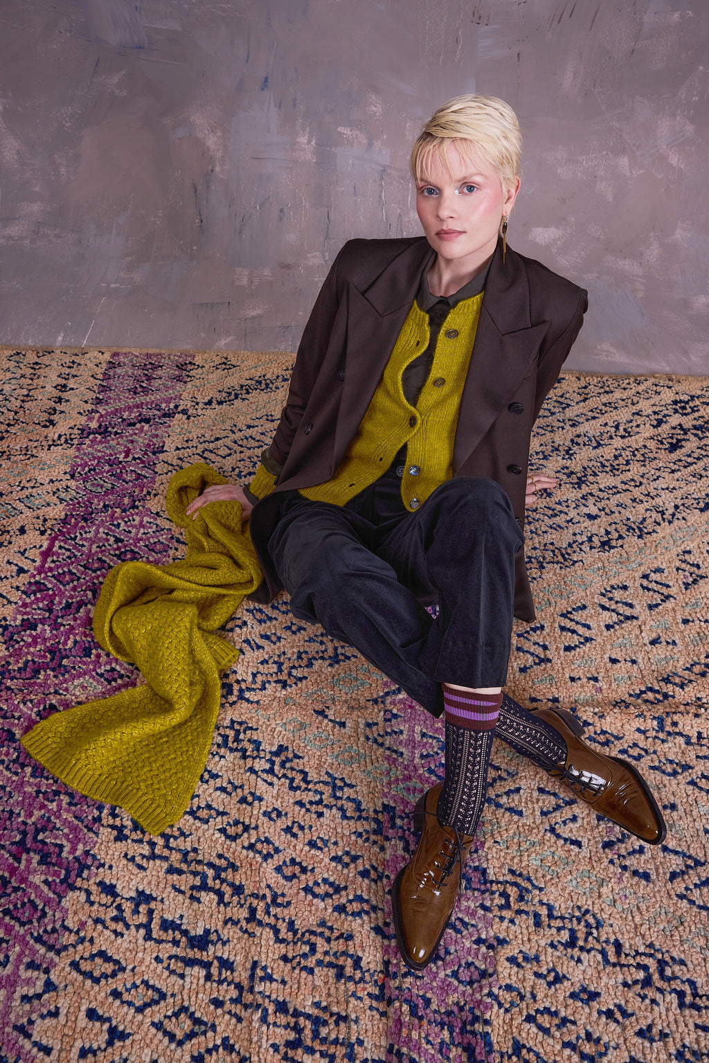 Glenn blazer in black olive