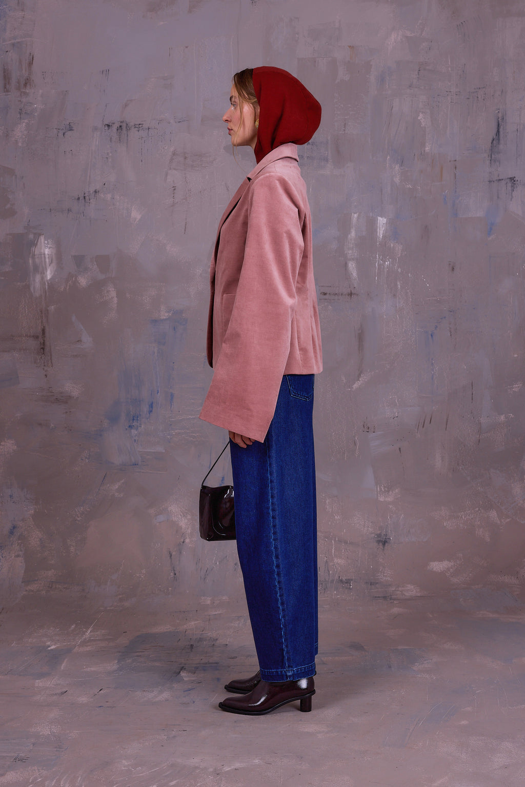 Gaston blazer in blossom cotton velvet