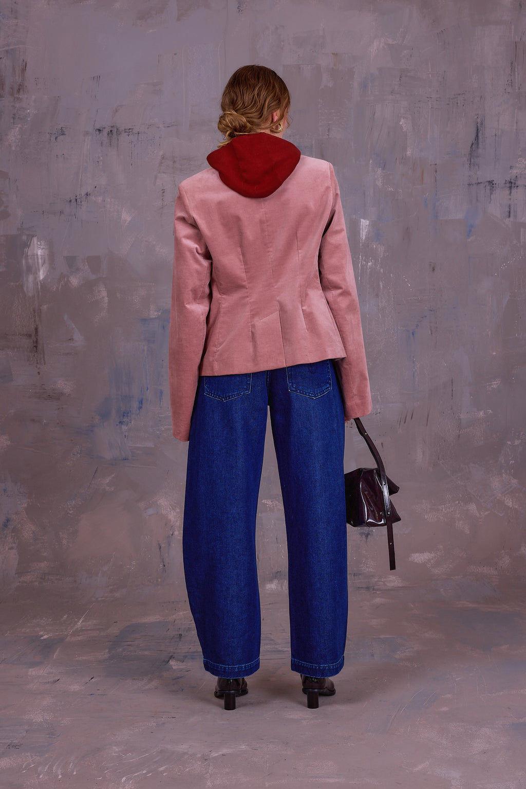Gaston blazer in blossom cotton velvet