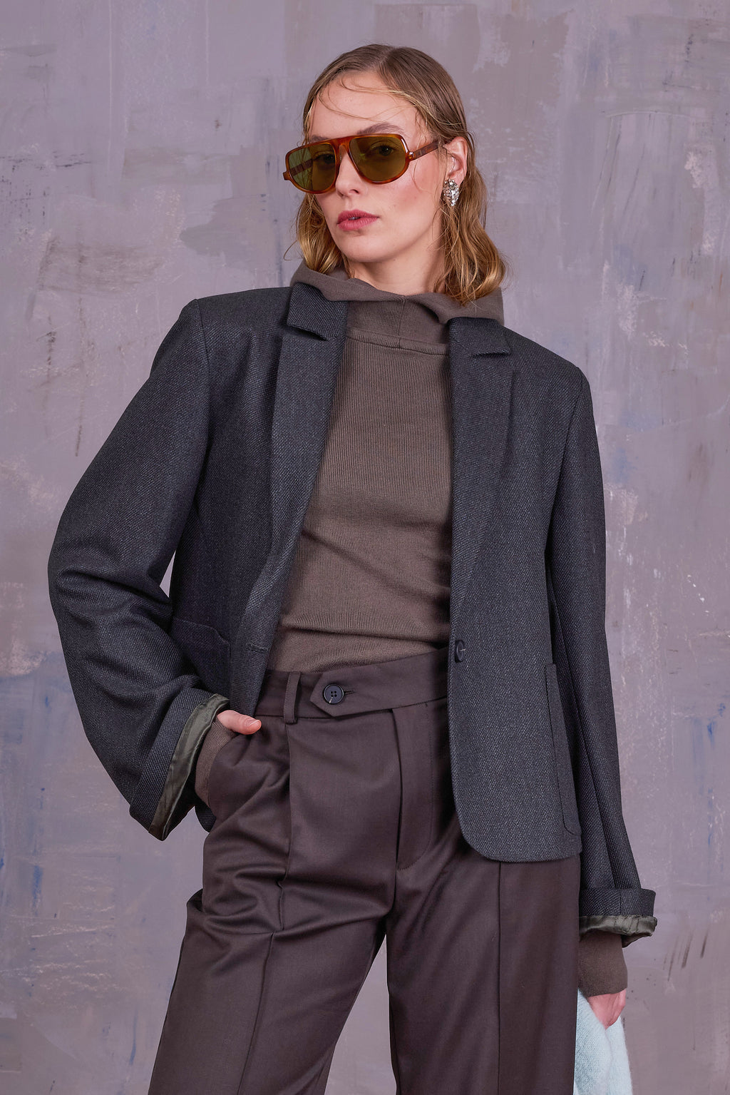 Gaston blazer in forest blend