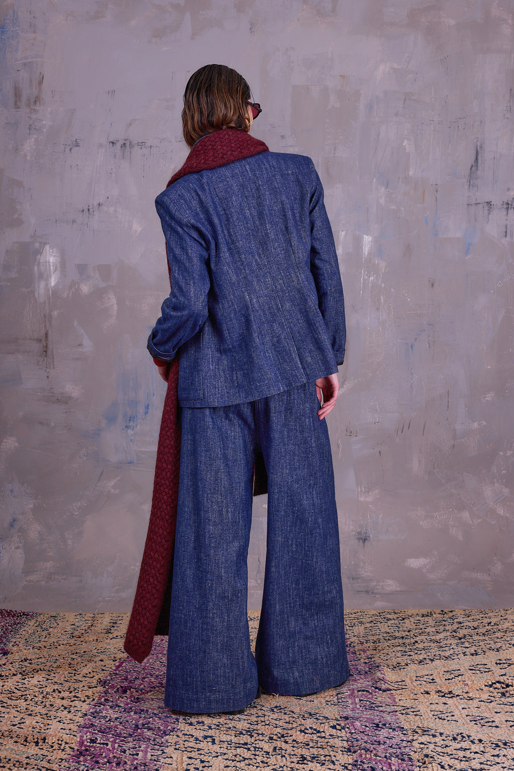 Davos blazer in denim gabardine