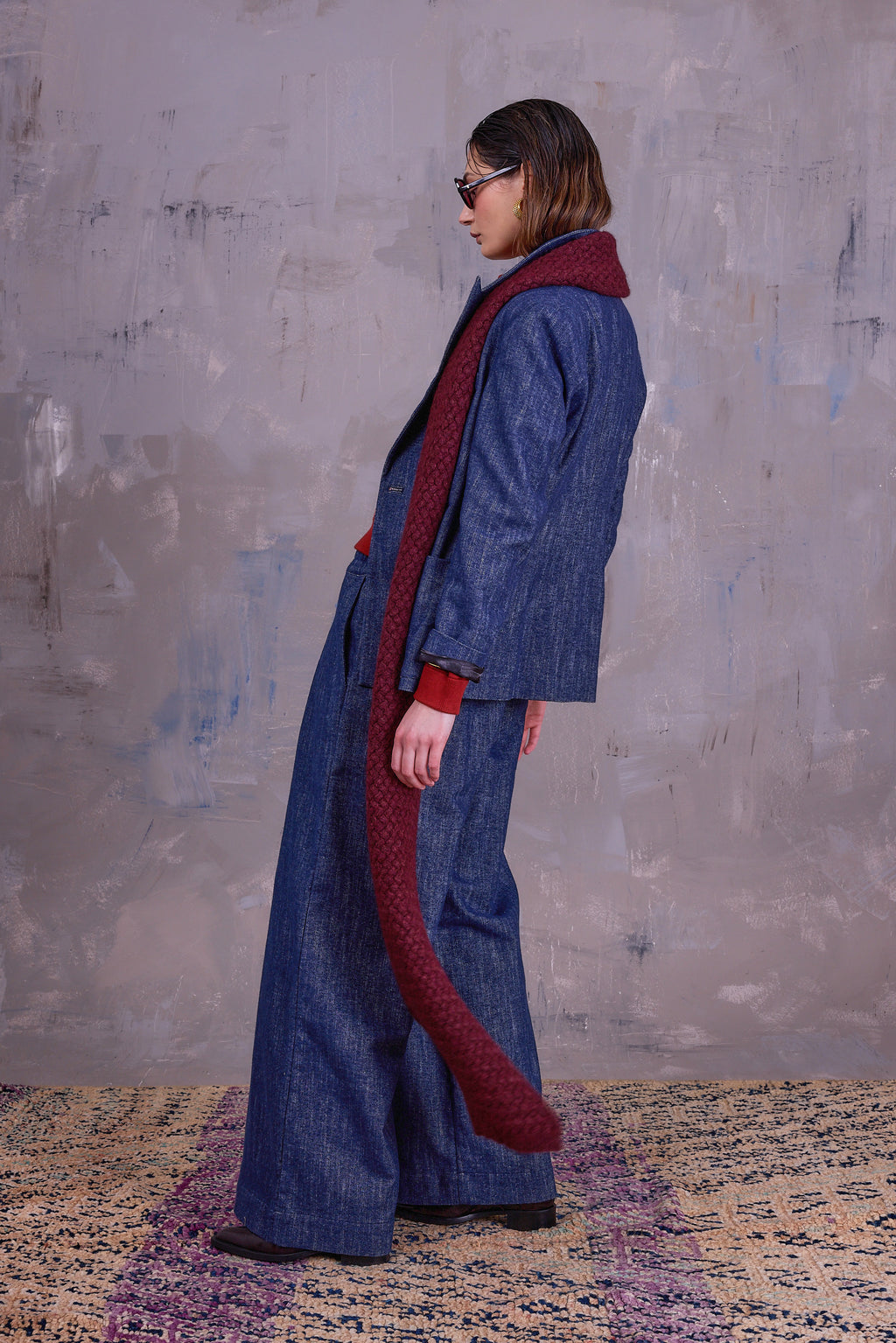 Davos blazer in denim gabardine