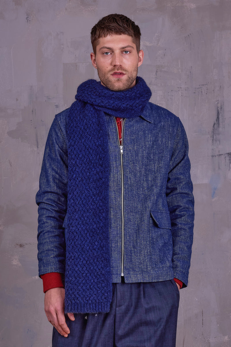 Gabin scarf in midnidght blue