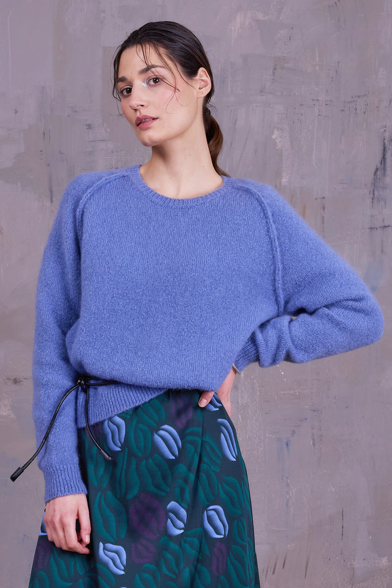 Gilke knitted sweater in madonna blue