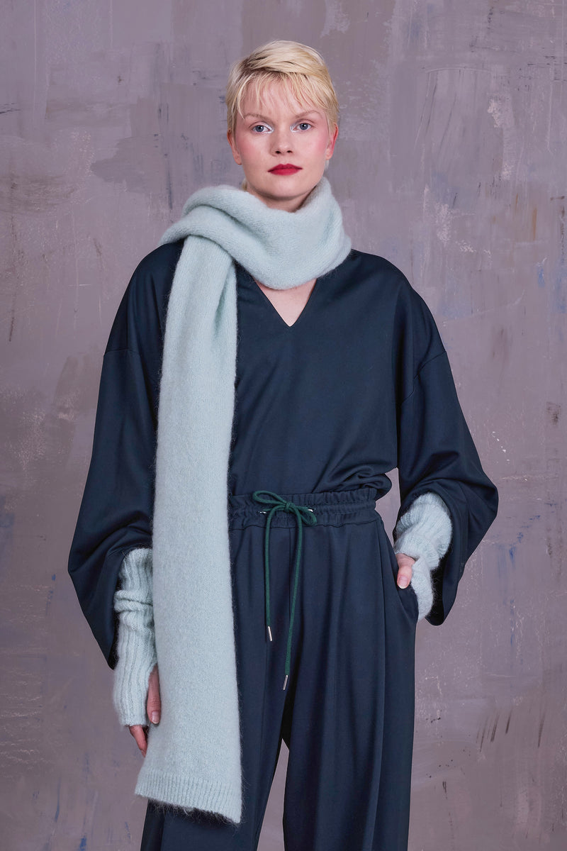 Gorki scarf in light aqua