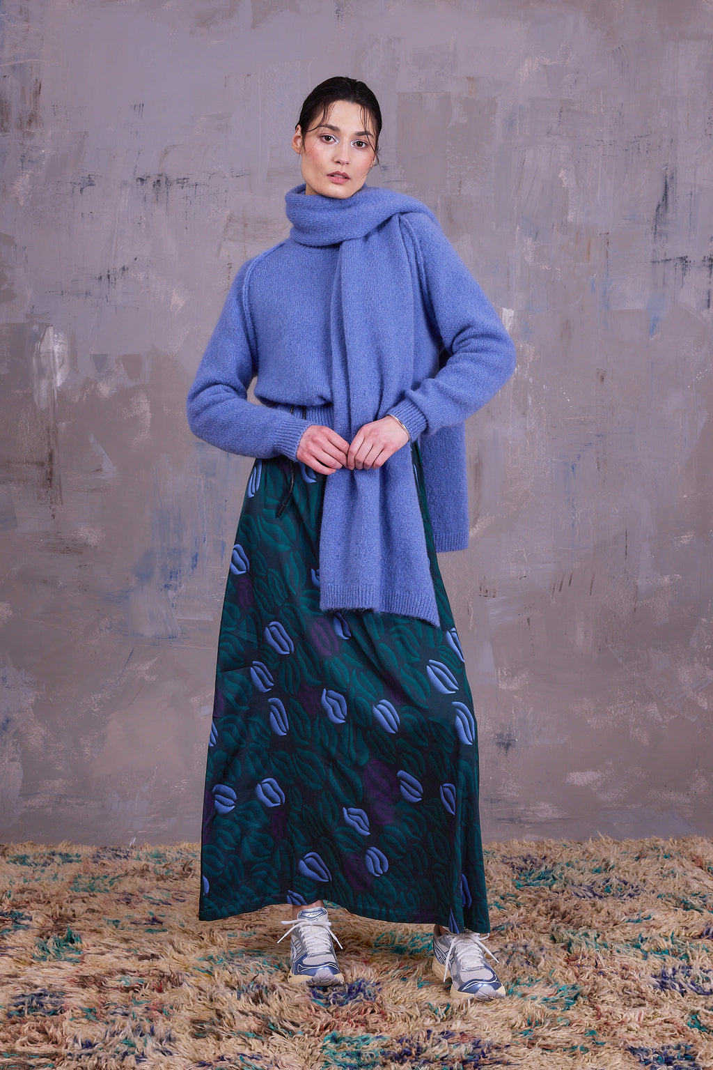 Gorki scarf in madonna blue