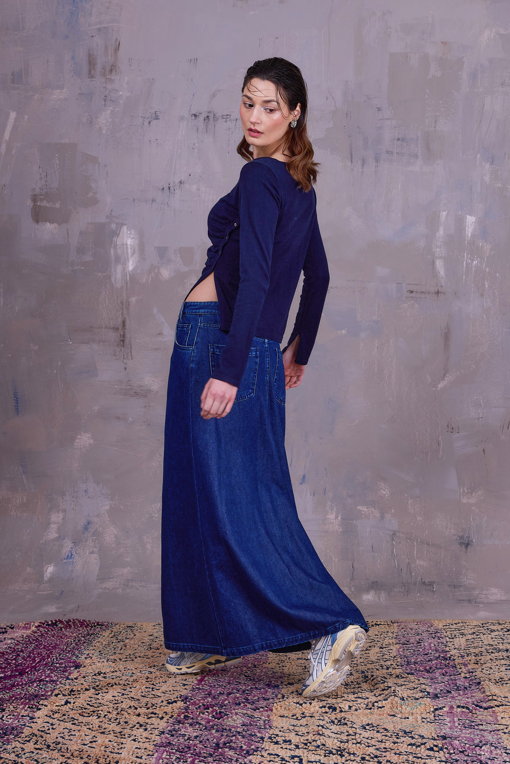 Garciela truitje in dark navy
