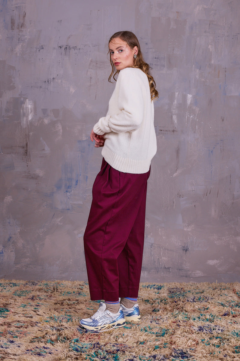 Gilly knitted sweater in ecru