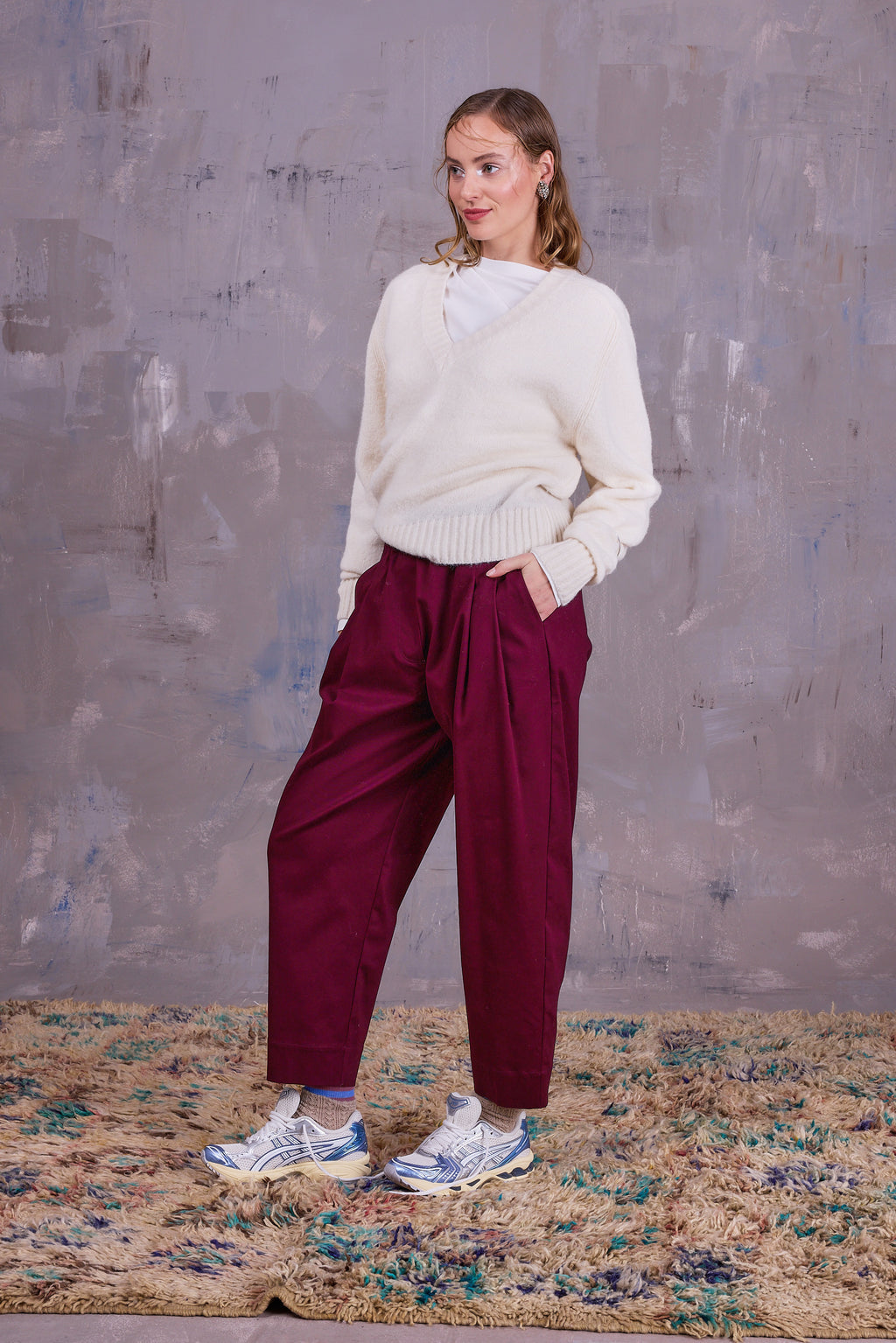Gilly knitted sweater in ecru