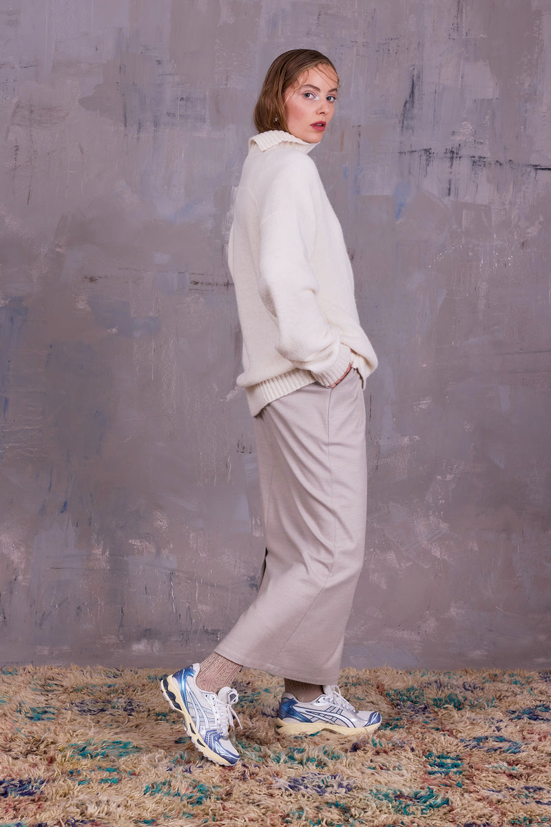 Grace turtleneck sweater in ecru