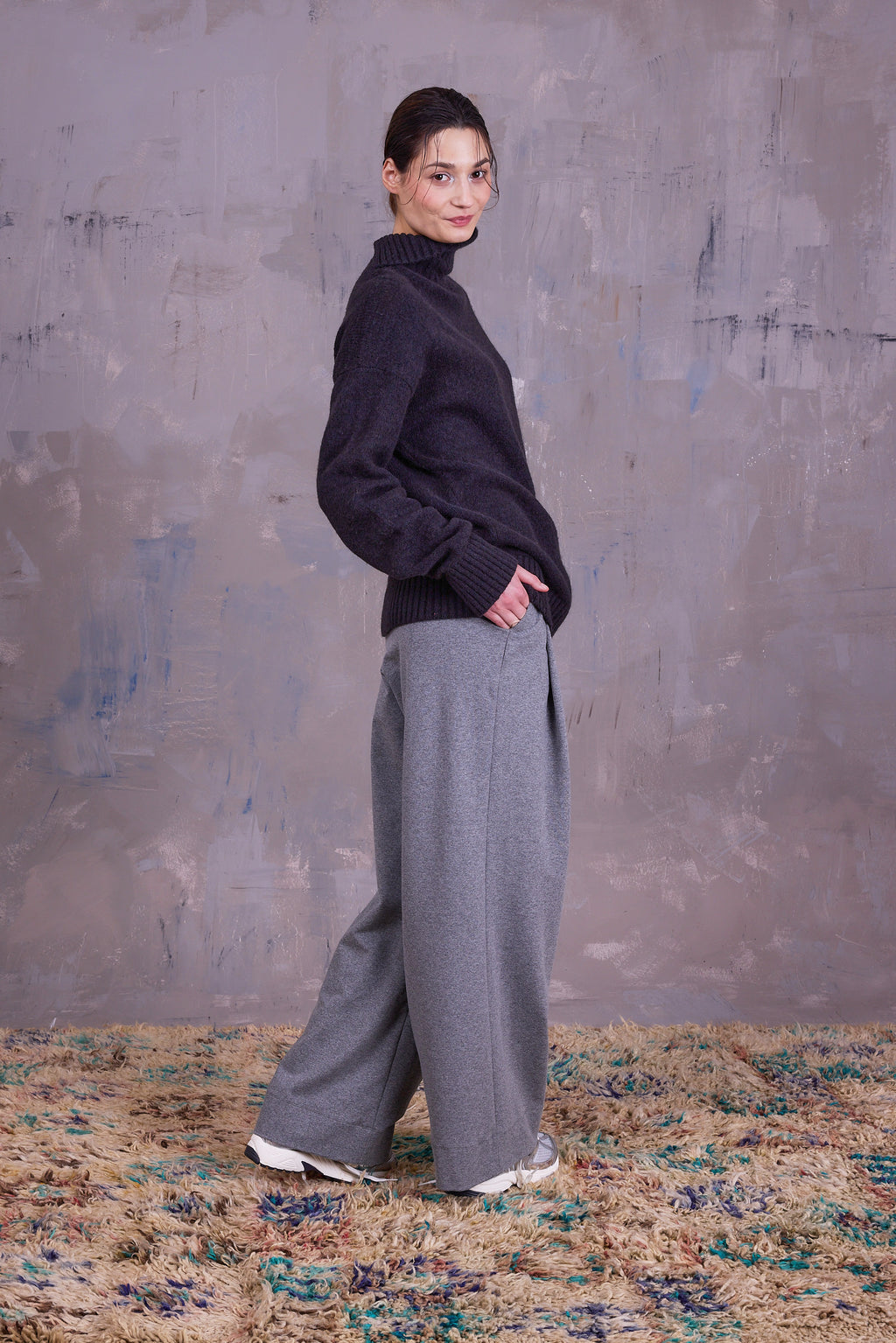 Grace black turtleneck sweater