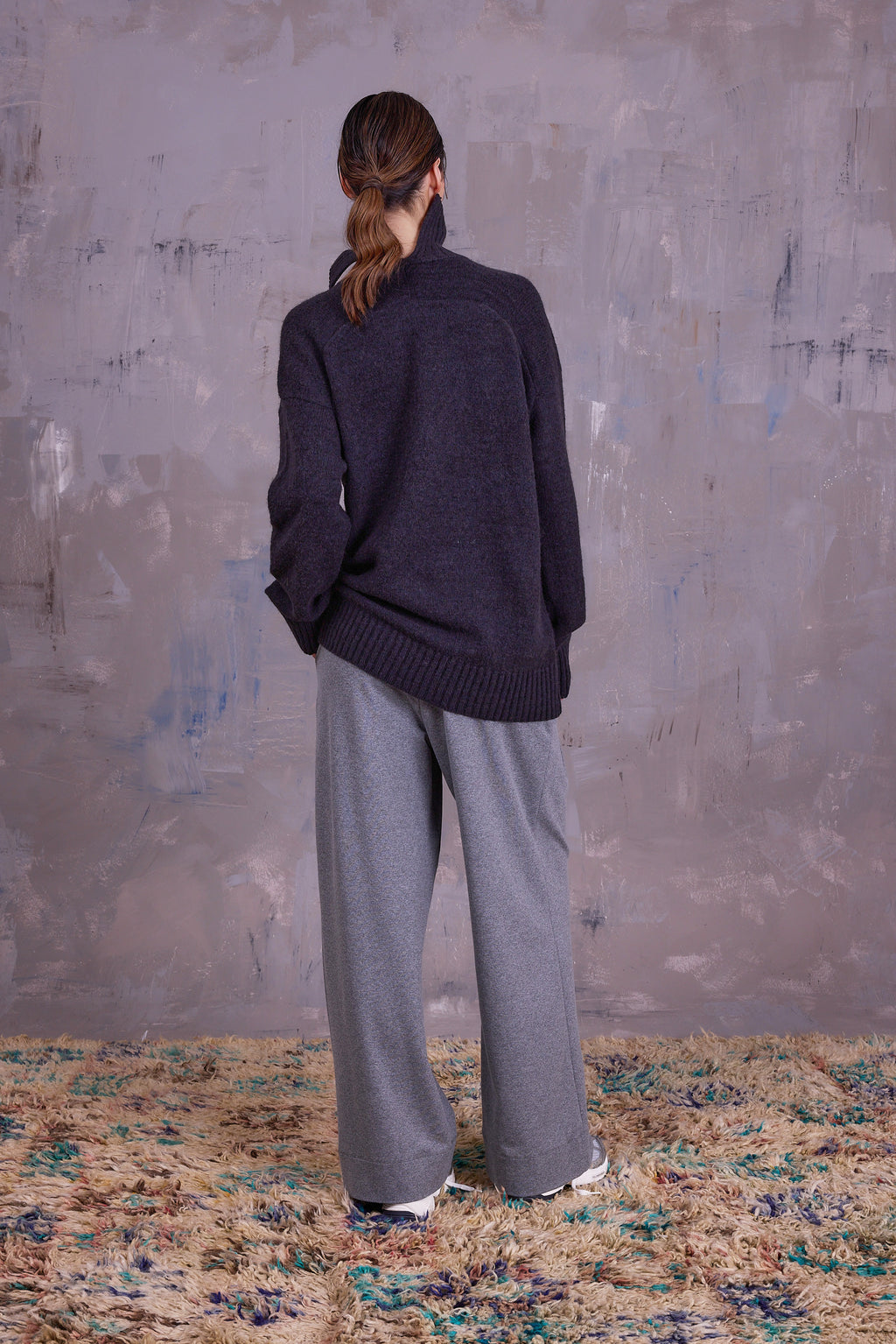 Grace black turtleneck sweater
