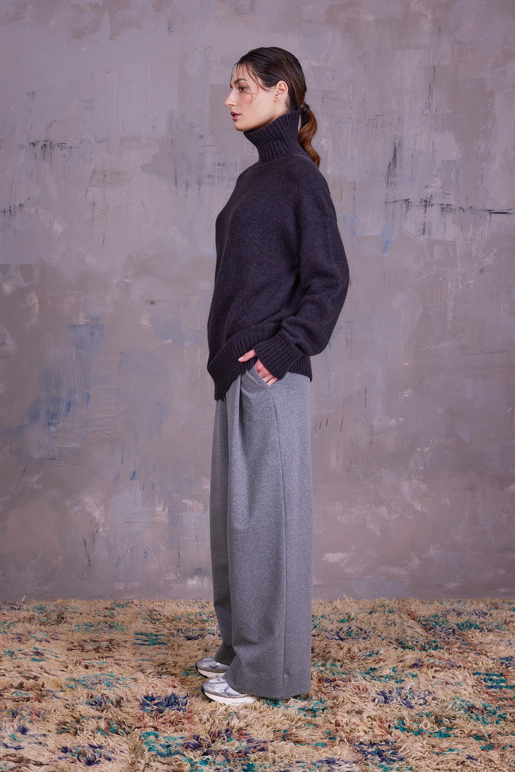 Grace black turtleneck sweater