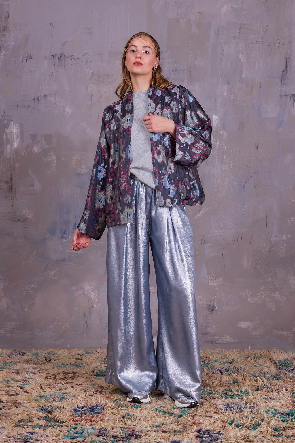 Geertje top in cloudy grey