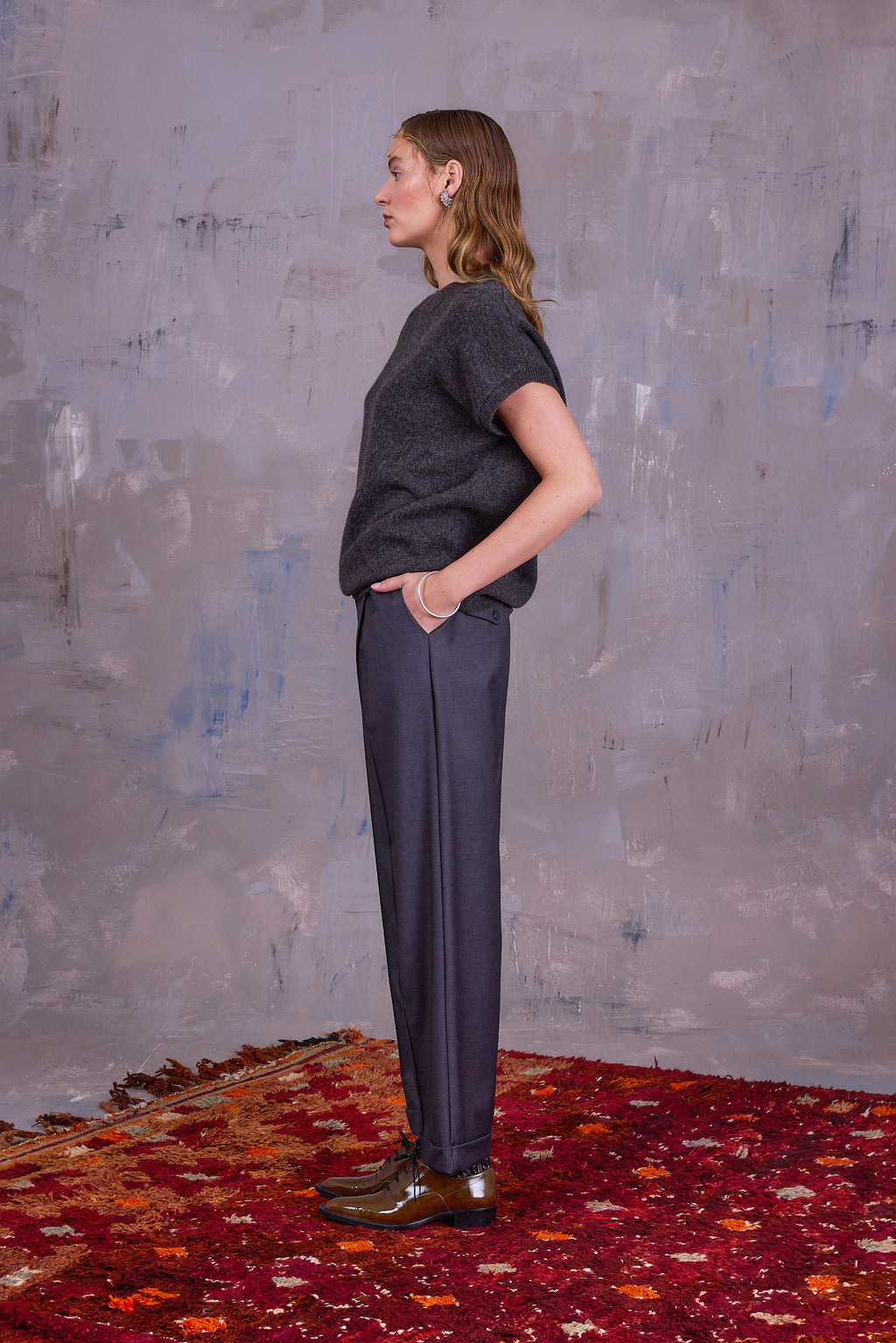 Geertje top in graphite