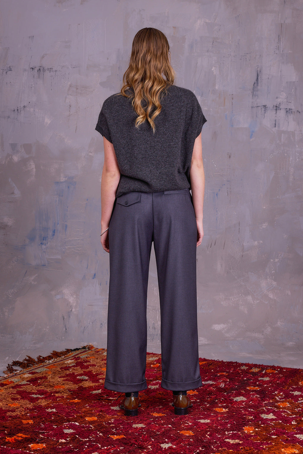 Geertje top in graphite