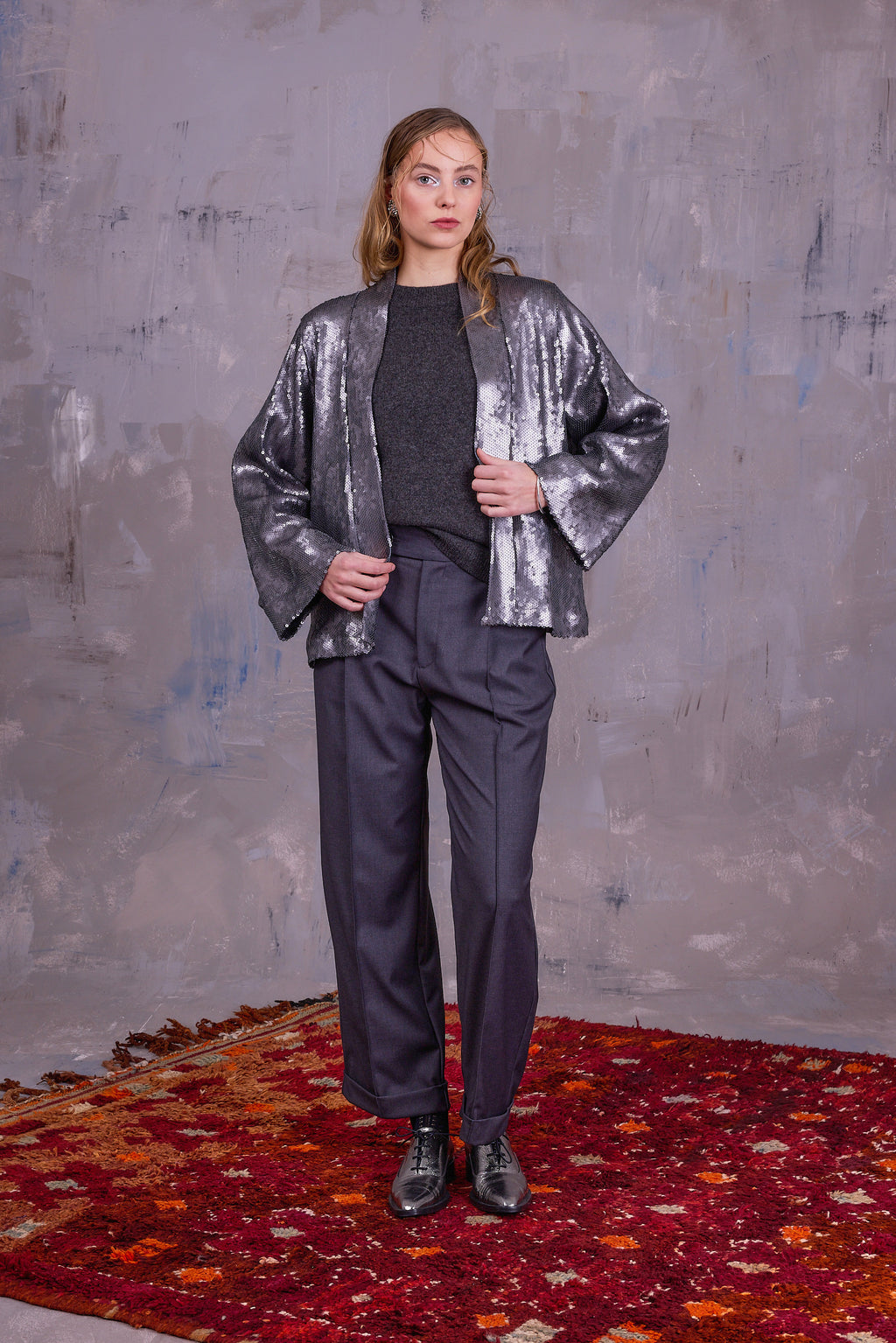 Geertje top in graphite