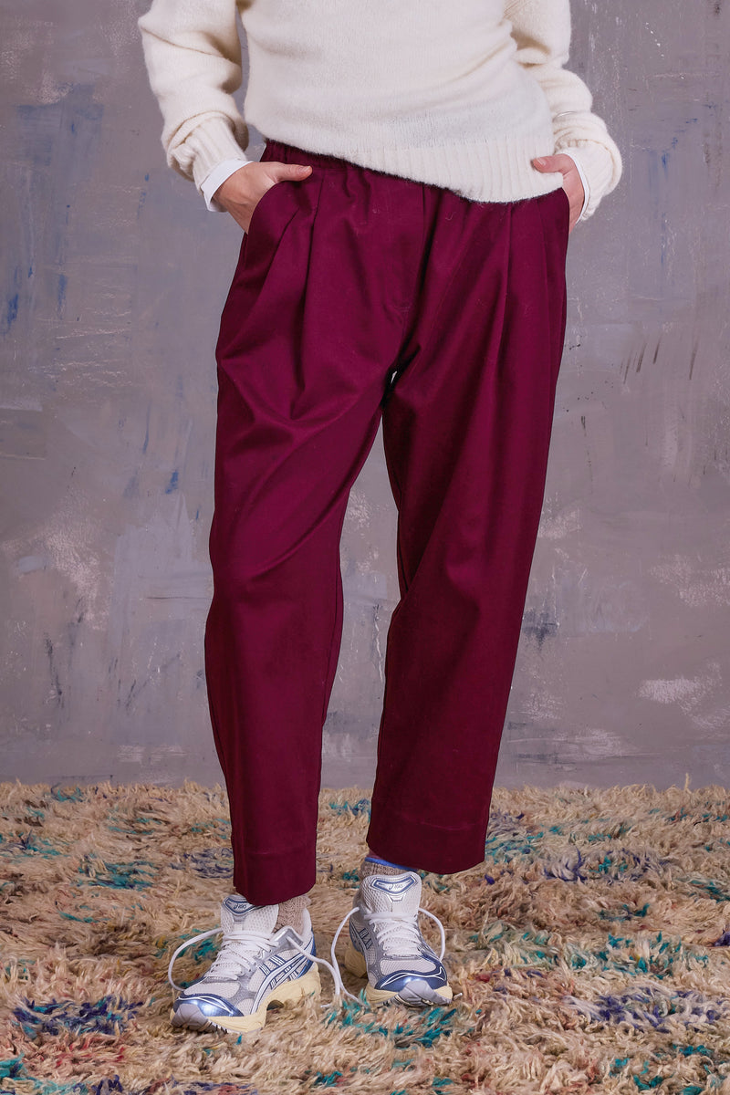 George trousers in merlot
