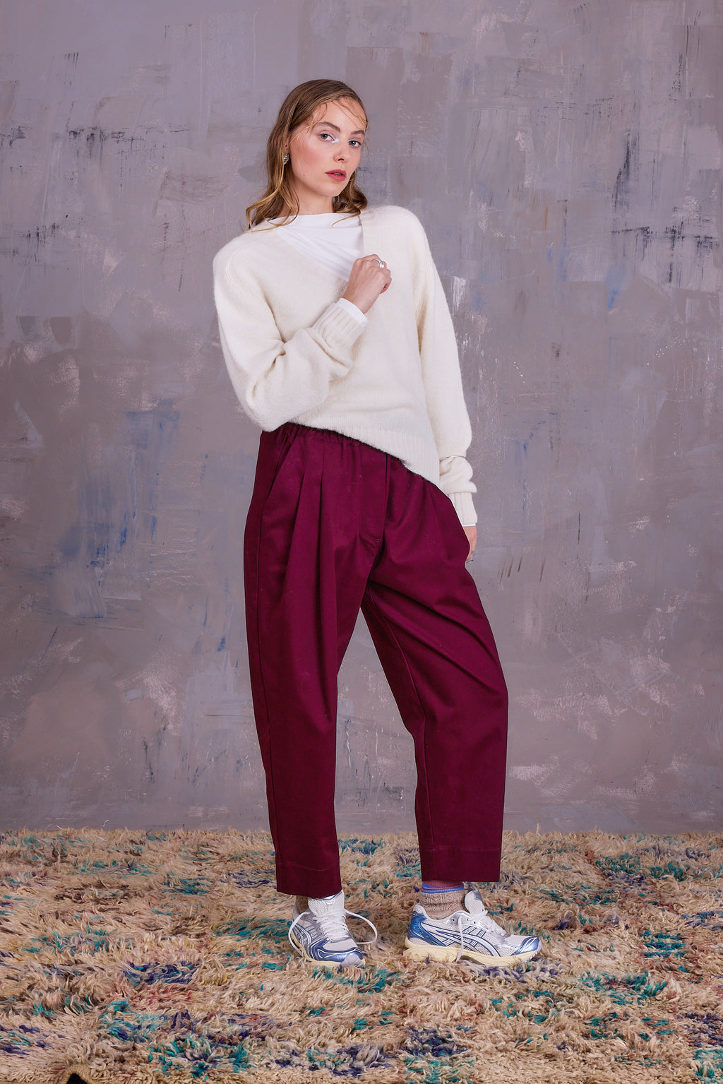 George trousers in merlot