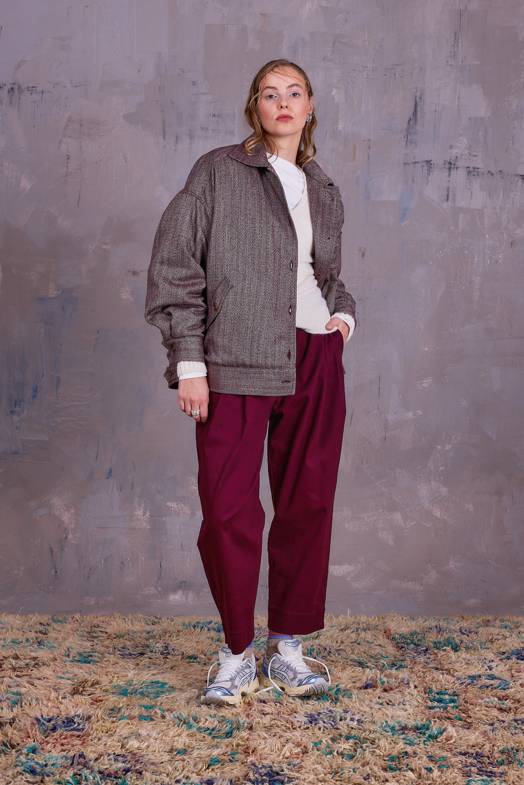 George trousers in merlot