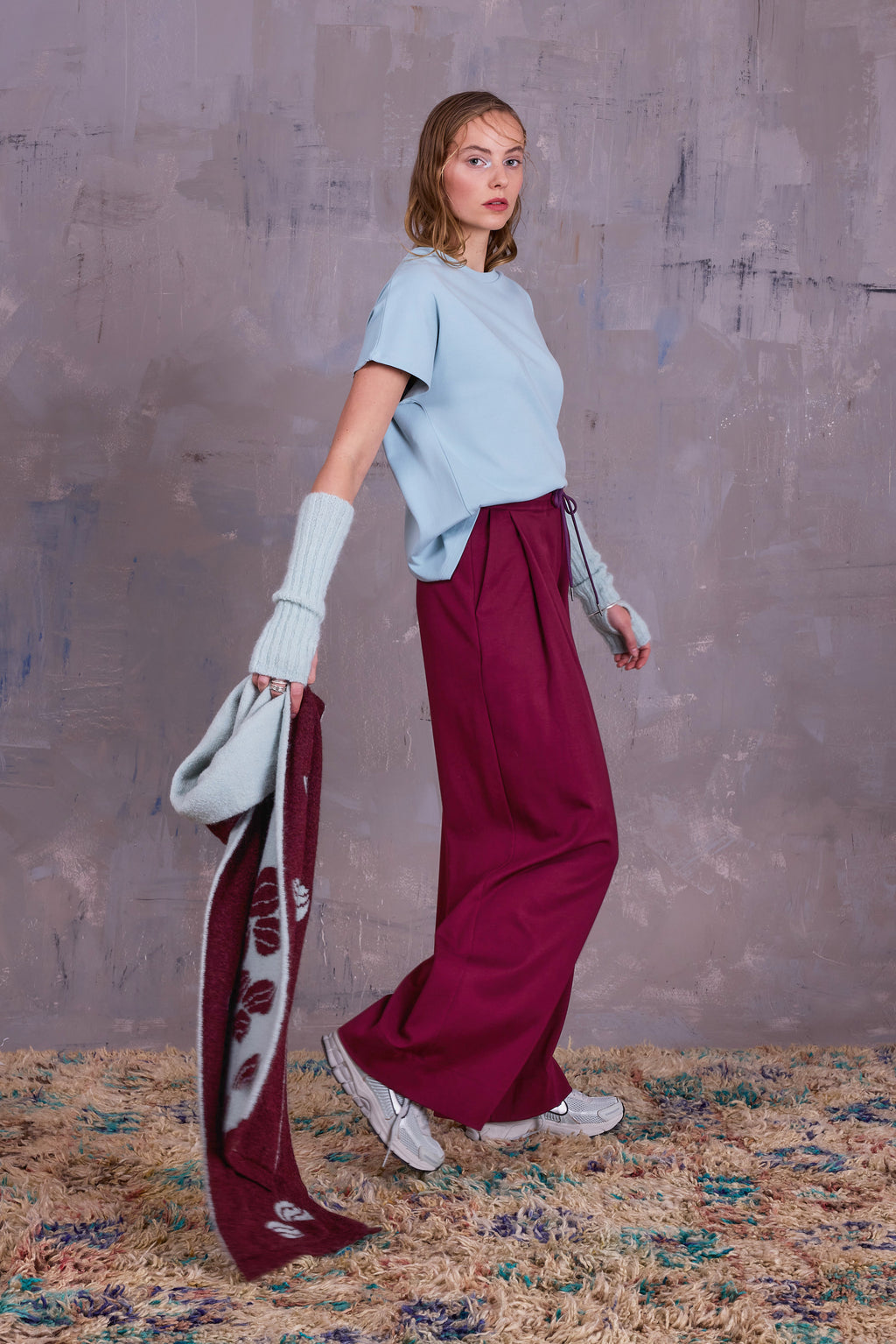 Geano trousers in plum