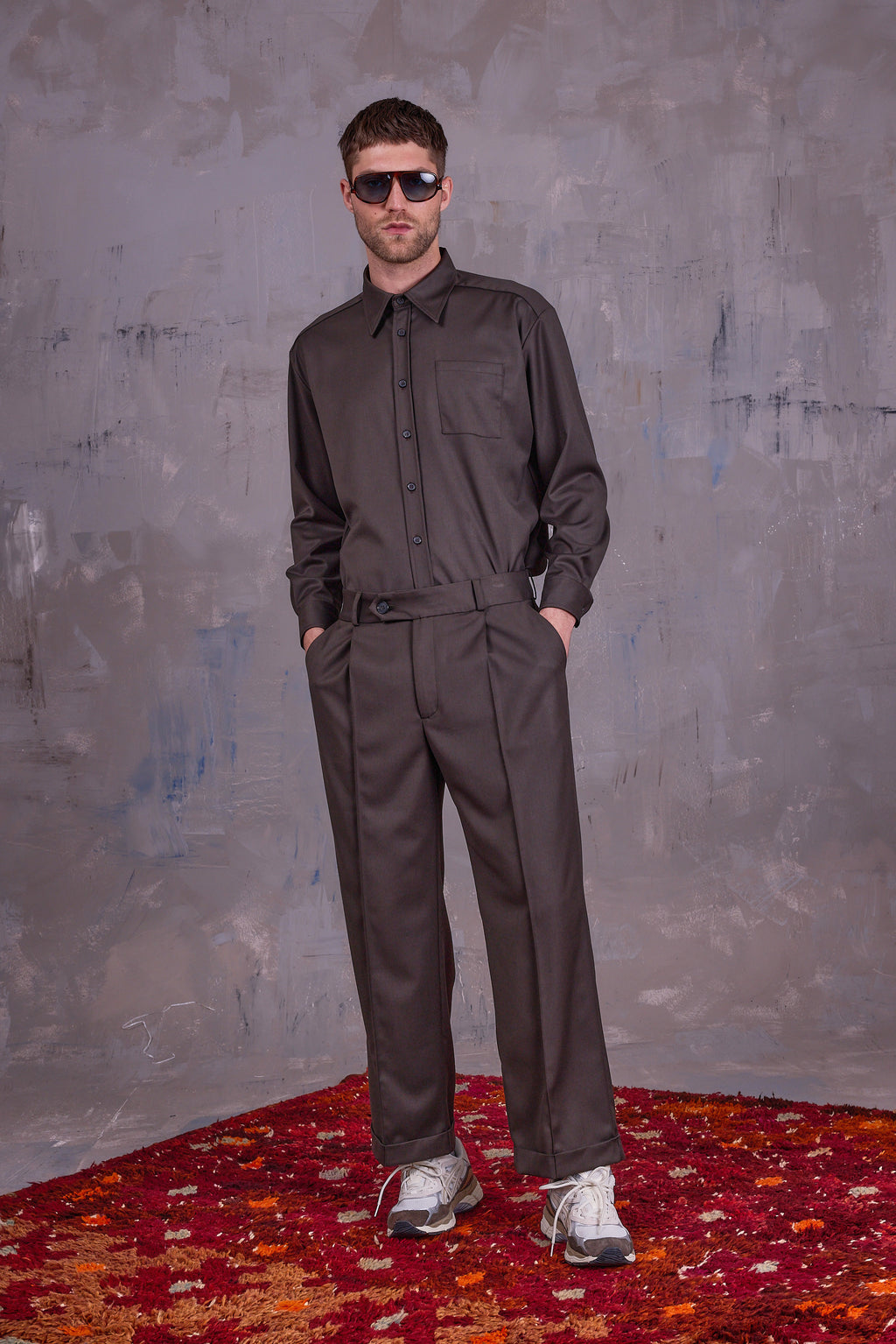 Enzo broek in black olive