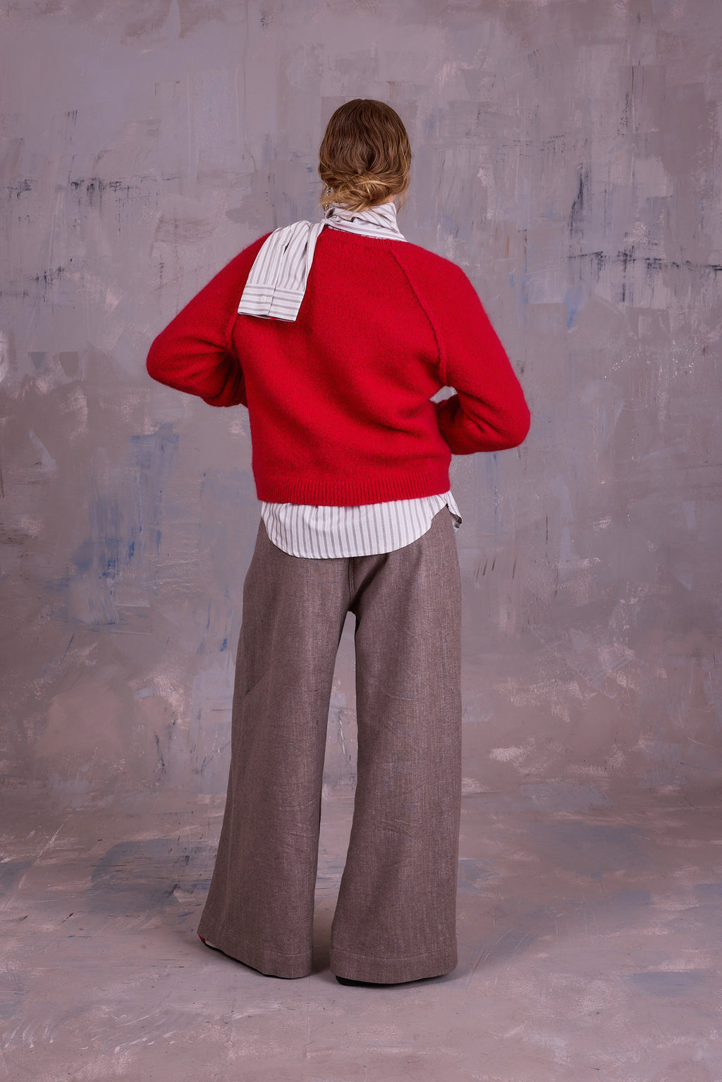 Freddy trousers in greige gabardine