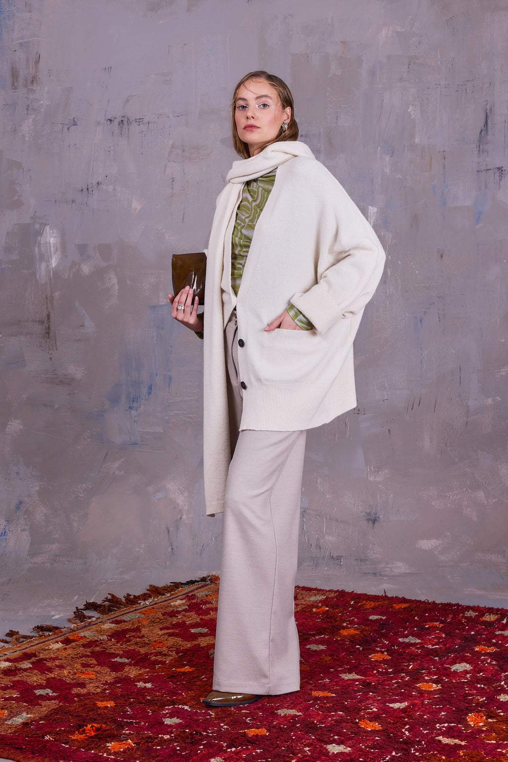 Edward trousers in light grey blend
