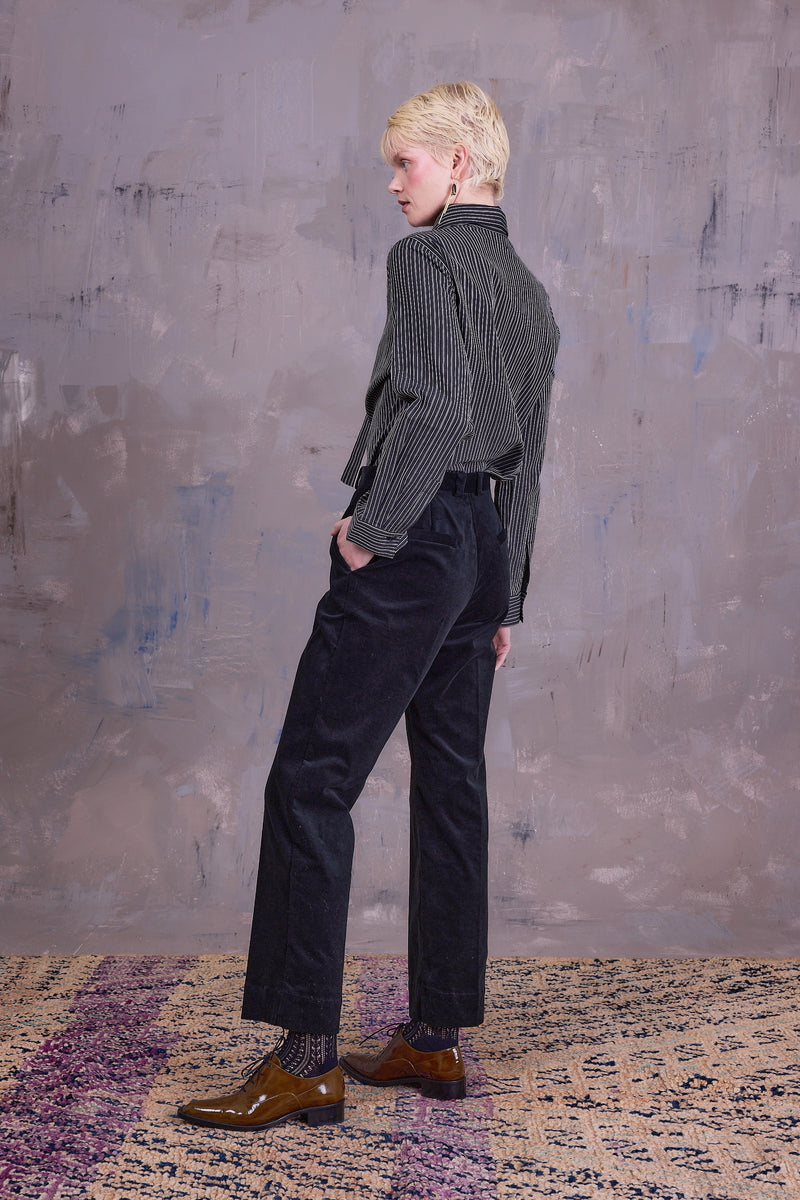 Gons broek in black forest velvet
